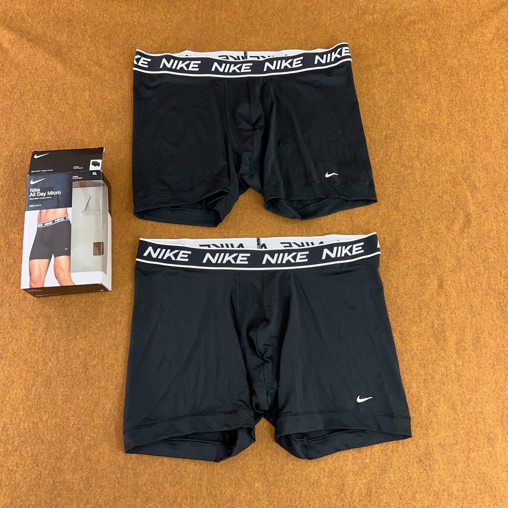 Nike Dri Fit Mens Size XL Black All Day Micro Boxer Brief Underwear 2 Pack NWT